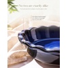 image:imageAISBUGUR Pie Pan for Baking 9 Inch Ceramic Pie Dish Quiche Baking Dish NonStick Dishwasher amp Oven Safe Reactive Glaze Blue