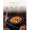 image:imageAISBUGUR Pie Pan for Baking 9 Inch Ceramic Pie Dish Quiche Baking Dish NonStick Dishwasher amp Oven Safe Reactive Glaze Blue