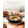 image:imageAISBUGUR Pie Pan for Baking 9 Inch Ceramic Pie Dish Quiche Baking Dish NonStick Dishwasher amp Oven Safe Reactive Glaze Blue