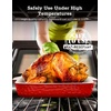 image:imageCeramic Baking Dish Set 3Piece Casserole Dishes for Oven Rectangular Baking Pans Deep Lasagna Pans with Handles MultiSize Set for Cooking Baking Serving and Gifting White 1611229Red 2 set