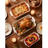 image:imageCeramic Baking Dish Set 3Piece Casserole Dishes for Oven Rectangular Baking Pans Deep Lasagna Pans with Handles MultiSize Set for Cooking Baking Serving and Gifting White 1611229White