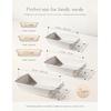 image:imageCeramic Baking Dish Set 3Piece Casserole Dishes for Oven Rectangular Baking Pans Deep Lasagna Pans with Handles MultiSize Set for Cooking Baking Serving and Gifting White 1611229White