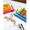 image:imageCeramic Baking Dish Set 3Piece Casserole Dishes for Oven Rectangular Baking Pans Deep Lasagna Pans with Handles MultiSize Set for Cooking Baking Serving and Gifting White 1611229Red 2 set