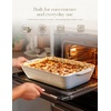 image:imageCeramic Baking Dish Set 3Piece Casserole Dishes for Oven Rectangular Baking Pans Deep Lasagna Pans with Handles MultiSize Set for Cooking Baking Serving and Gifting White 1611229White