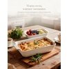 image:imageCeramic Baking Dish Set 3Piece Casserole Dishes for Oven Rectangular Baking Pans Deep Lasagna Pans with Handles MultiSize Set for Cooking Baking Serving and Gifting White 1611229White