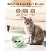 image:imageRaised Cat Food Bowl Ceramic 15 Tilted Cat Food Bowls Protect Cats Spine Anti Vomiting Backflow Prevention Bowls for Adult Kitty Kitten and Small Dogs GreenFaceGreen1P
