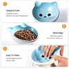 image:imageRaised Cat Food Bowl Ceramic 15 Tilted Cat Food Bowls Protect Cats Spine Anti Vomiting Backflow Prevention Bowls for Adult Kitty Kitten and Small Dogs Greenblue white