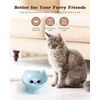 image:imageRaised Cat Food Bowl Ceramic 15 Tilted Cat Food Bowls Protect Cats Spine Anti Vomiting Backflow Prevention Bowls for Adult Kitty Kitten and Small Dogs GreenFaceBlue1P
