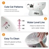 image:imageRaised Cat Food Bowl Ceramic 15 Tilted Cat Food Bowls Protect Cats Spine Anti Vomiting Backflow Prevention Bowls for Adult Kitty Kitten and Small Dogs GreenPinkWater Bowl