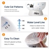 image:imageRaised Cat Food Bowl Ceramic 15 Tilted Cat Food Bowls Protect Cats Spine Anti Vomiting Backflow Prevention Bowls for Adult Kitty Kitten and Small Dogs GreenBlueWater Bowl