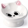 image:imageRaised Cat Food Bowl Ceramic 15 Tilted Cat Food Bowls Protect Cats Spine Anti Vomiting Backflow Prevention Bowls for Adult Kitty Kitten and Small Dogs GreenPink Ears